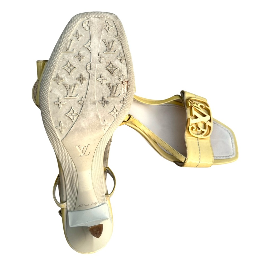 Louis Vuitton Vintage Sandals Patent Front Logo - Picture 16 of 17